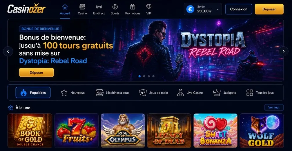 Points forts et Casinozer Casino